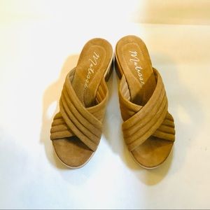 Matisse Suede Clogs with Block Heels